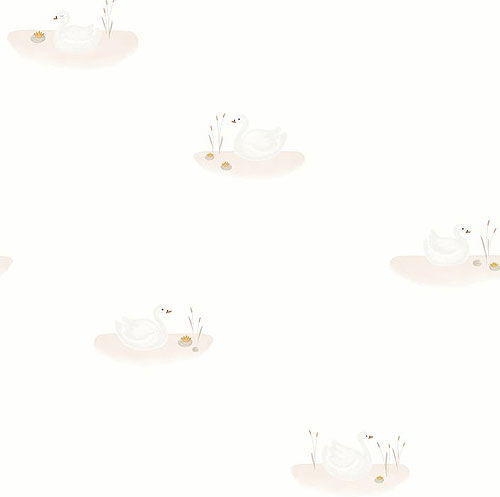 Papel pintado Cisnes rosa Papel pintado Cisnes rosa