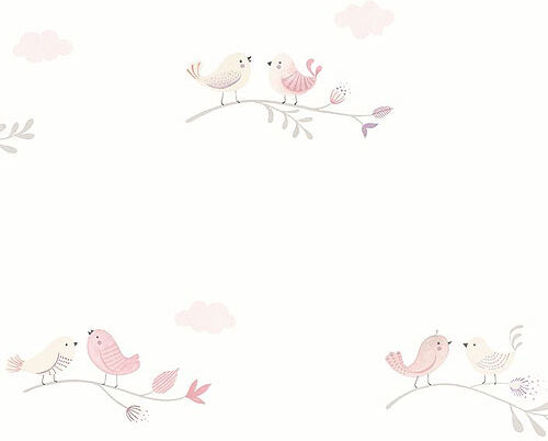 Papel pintado Pajaritos rose/rose Papel pintado Pajaritos rose/rose