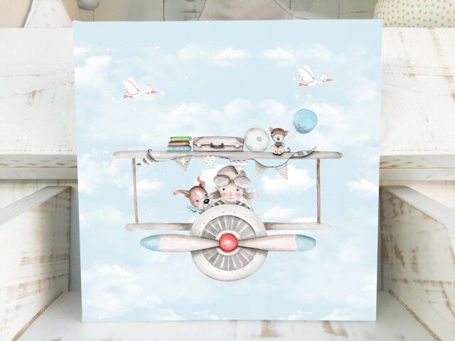 imda Cuadro infantil 'Aviador I' (lienzos: Medida 40 x 40cm) imda Cuadro infantil 'Aviador I' (lienzos: Medida 40 x 40cm)