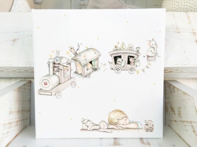 imda Cuadro infantil 'El Tren de los Sueños niño' (lienzos: Medida 40 x 40cm) imda Cuadro infantil 'El Tren de los Sueños niño' (lienzos: Medida 40 x 40cm)