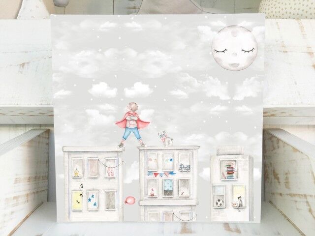 imda Cuadro infantil 'Súper héroe' (lienzos: Medida 40 x 70cm) imda Cuadro infantil 'Súper héroe' (lienzos: Medida 40 x 70cm)