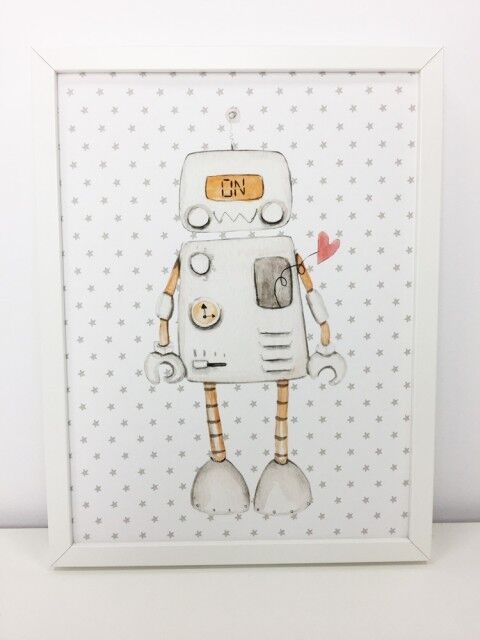 imda Lámina decorativa  "Robot Naranja" (lienzos: Medida 50 x 70cm) imda Lámina decorativa  "Robot Naranja" (lienzos: Medida 50 x 70cm)