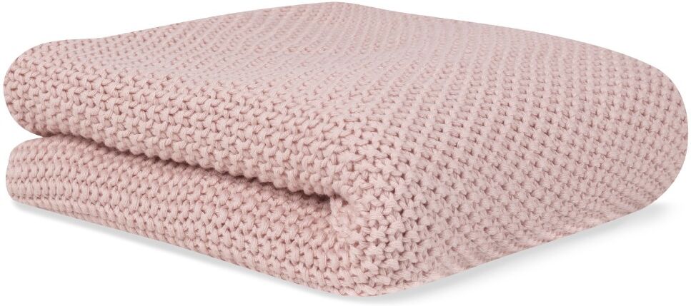 Manta de tricot rosa empolvado Manta de tricot rosa empolvado