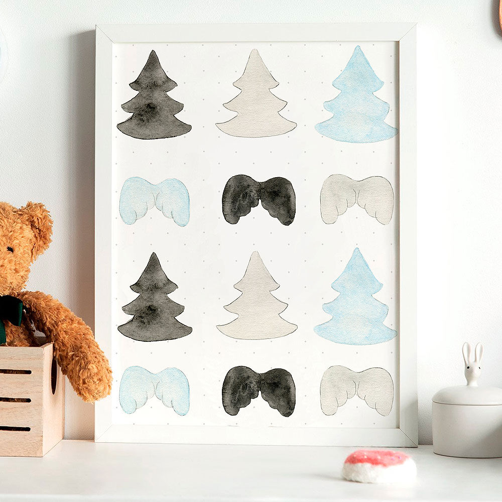 imda Lámina decorativa 'Abetos azul' (lienzos: Medida 30 x 40cm) imda Lámina decorativa 'Abetos azul' (lienzos: Medida 30 x 40cm)