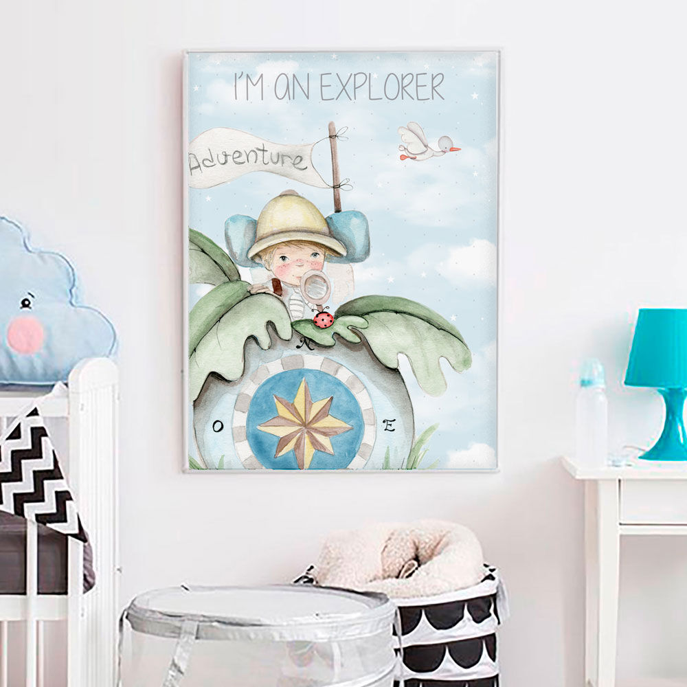 imda Lámina decorativa 'Explorador' (lienzos: Medida 30 x 40cm) imda Lámina decorativa 'Explorador' (lienzos: Medida 30 x 40cm)