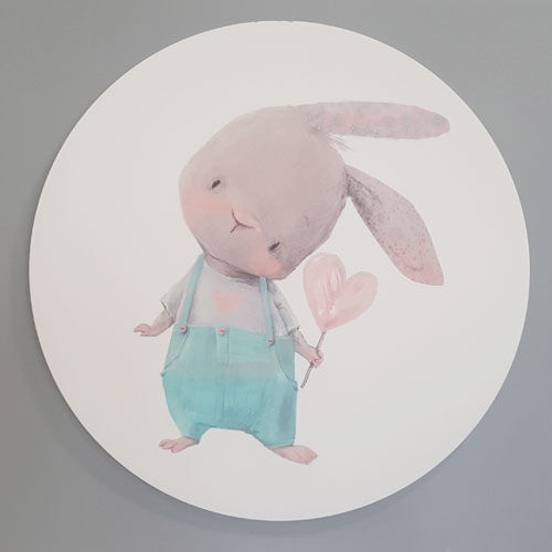 Placa redonda Bunny Boo Heart Placa redonda Bunny Boo Heart