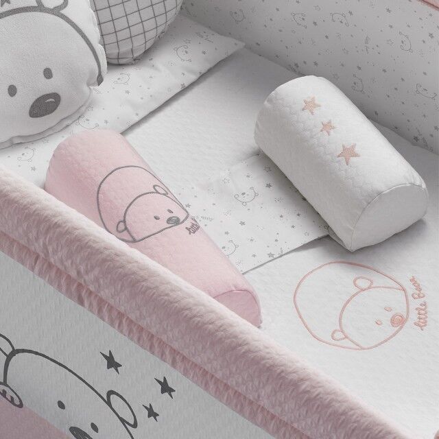Colcha para moisés Bear rosa Colcha para moisés Bear rosa