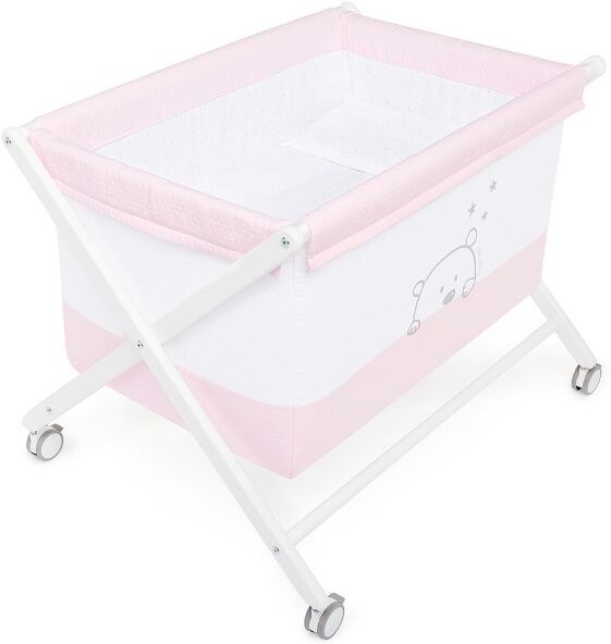Vestidura para minicuna Bear rosa Vestidura para minicuna Bear rosa