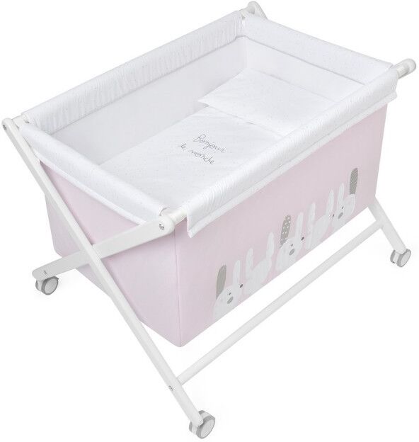 Vestidura para minicuna Snoops rosa Vestidura para minicuna Snoops rosa