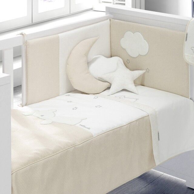 petit-praia Colcha con protector para cuna Sueños beige (textil: Para cuna de 70x140) petit-praia Colcha con protector para cuna Sueños beige (textil: Para cuna de 70x140)