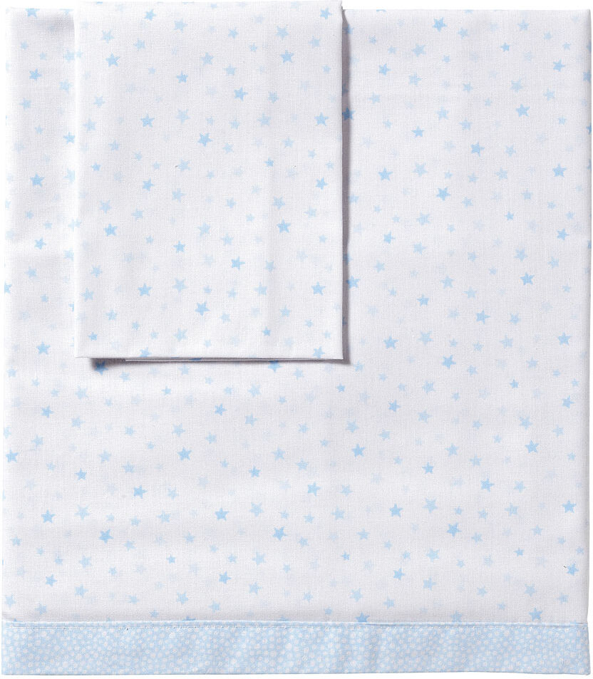 petit-praia Juego de sábanas Estrellitas celeste (textil: Para minicuna de 50x80) petit-praia Juego de sábanas Estrellitas celeste (textil: Para minicuna de 50x80)