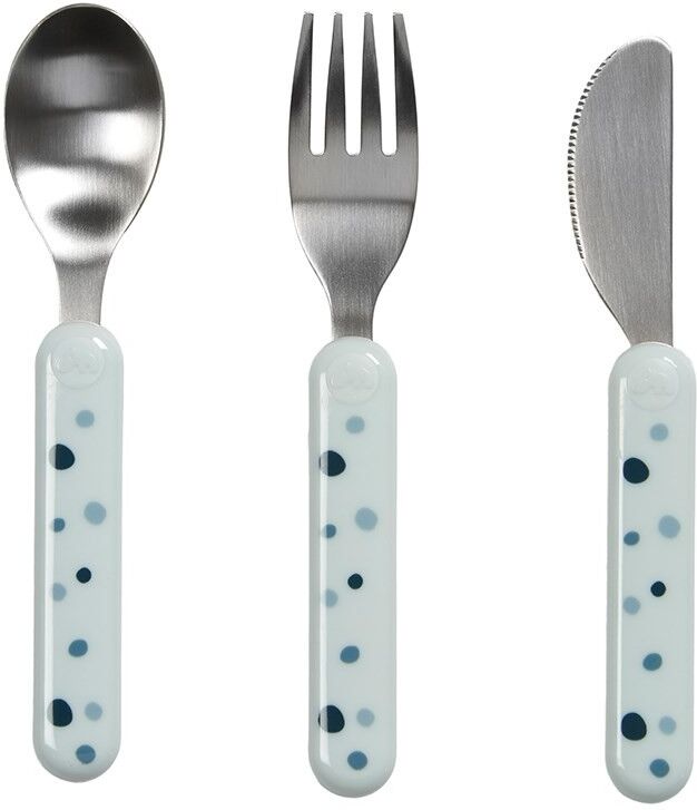 Set de 3 cubiertos Dreamy Dots azul Set de 3 cubiertos Dreamy Dots azul