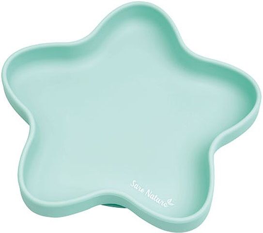 Plato de silicona con ventosa Star mint Plato de silicona con ventosa Star mint