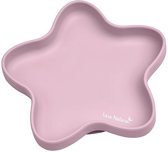 Plato de silicona con ventosa Star Rosa Plato de silicona con ventosa Star Rosa