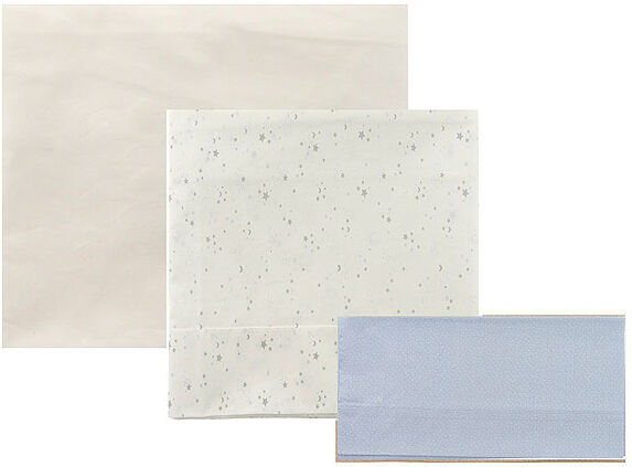 cambrass Juego de sábanas Sky celeste (textil: Para cuna de 60x120) cambrass Juego de sábanas Sky celeste (textil: Para cuna de 60x120)