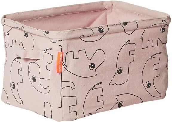 Cesta rectangular Deer Friends rosa