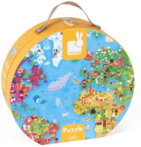 Puzzle con maletín redondo continentes Puzzle con maletín redondo continentes