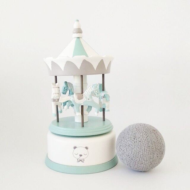 Blanco Carrusel musical azul y blanco Blanco Carrusel musical azul y blanco