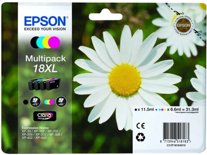 Epson Pack ahorro cartuchos de tinta original EPSON, 18XL, Margarita, C13T18164022, T1816