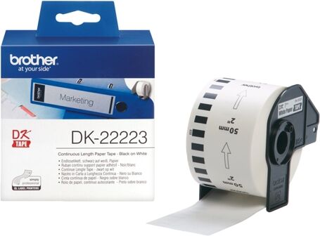 Brother Consumible Original Brother DK22223 Cinta continua de papel térmico (blanca). Ancho: 50 mm. Longitud: 30,48 m Brother Consumible Original Brother DK22223 Cinta continua de papel térmico (blanca). Ancho: 50 mm. Longitud: 30,48 m