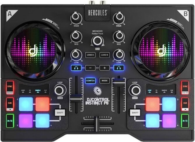 Hercules Controlador DJ HERCULES Instinct P8 Hercules Controlador DJ HERCULES Instinct P8