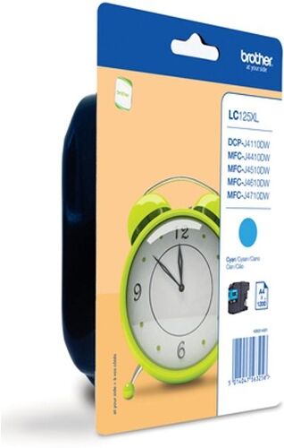 Brother Cartucho de tinta Original BROTHER LC125XL CBP Cian 1.200 páginas Brother Cartucho de tinta Original BROTHER LC125XL CBP Cian 1.200 páginas