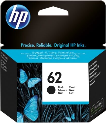 HP Cartucho de tinta Original HP 62 Negro para HP OfficeJet 5740 HP ENVY 5540, 5640, 7640 HP Cartucho de tinta Original HP 62 Negro para HP OfficeJet 5740 HP ENVY 5540, 5640, 7640