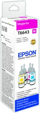 Epson Cartucho de tinta original EPSON, T6643, Botellas de tinta de 4 colores para la serie L 70 ml , Magenta, C13T664340 Epson Cartucho de tinta original EPSON, T6643, Botellas de tinta de 4 colores para la serie L 70 ml , Magenta, C13T664340