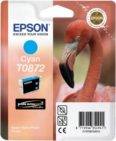 Epson Cartucho de Tinta Original EPSON C13T08724020 T0872 Cian para Stylus Photo R1900 Epson Cartucho de Tinta Original EPSON C13T08724020 T0872 Cian para Stylus Photo R1900