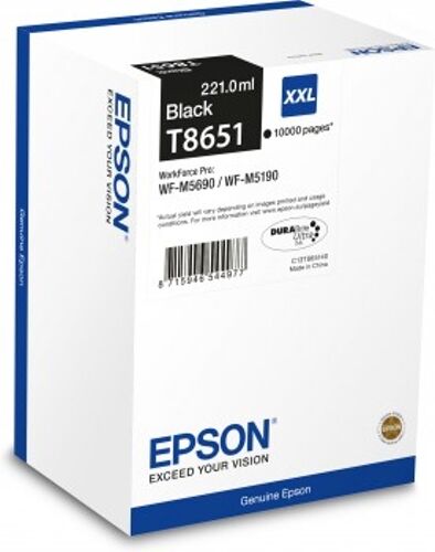 Epson Cartucho de tinta original EPSON T8651 221 ml , Negro, XXL, C13T865140, T8651 Epson Cartucho de tinta original EPSON T8651 221 ml , Negro, XXL, C13T865140, T8651