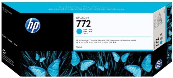 HP Cartucho de Tinta Original HP 772 de 300 ML CN636A Cián HP Cartucho de Tinta Original HP 772 de 300 ML CN636A Cián