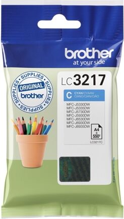 Brother Cartucho de tinta Original BROTHER LC3217C Cian 550 páginas Brother Cartucho de tinta Original BROTHER LC3217C Cian 550 páginas
