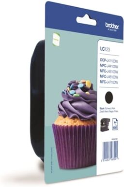 Brother Cartucho de tinta Original BROTHER LC123BKBP Negro 600 páginas Brother Cartucho de tinta Original BROTHER LC123BKBP Negro 600 páginas