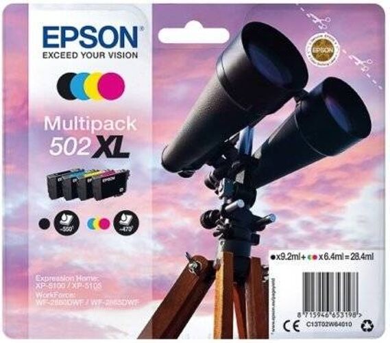 Epson Pack de Cartuchos de tinta EPSON 502 XL -C13T02W64020 Epson Pack de Cartuchos de tinta EPSON 502 XL -C13T02W64020