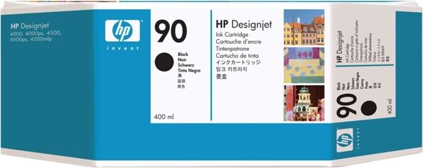 HP Cartucho de Tinta Original HP 90 de 400 Ml C5058A Negro HP Cartucho de Tinta Original HP 90 de 400 Ml C5058A Negro