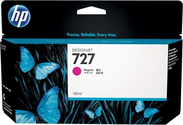 HP Cartucho de Tinta Original HP 727 de 130 Ml B3P20A Magenta para DesignJet T1500, T1530, T2500, T2530, T920, T930 HP Cartucho de Tinta Original HP 727 de 130 Ml B3P20A Magenta para DesignJet T1500, T1530, T2500, T2530, T920, T930