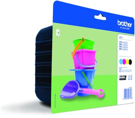 Brother Pack 4 cartuchos de tinta Original BROTHER LC221VALBP negro, cian, magenta y amarillo 260 páginas Brother Pack 4 cartuchos de tinta Original BROTHER LC221VALBP negro, cian, magenta y amarillo 260 páginas