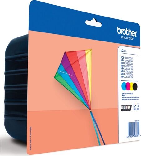 Brother Pack 4 cartuchos de tinta Original BROTHER LC223VALBP negro, cian, magenta y amarillo 550 páginas Brother Pack 4 cartuchos de tinta Original BROTHER LC223VALBP negro, cian, magenta y amarillo 550 páginas