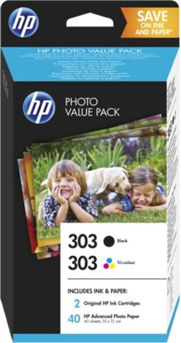 HP Pack de ahorro de 2 Cartuchos de Tinta Original HP Negro Tricolor HP 303 PHOTO BLISTER HP Pack de ahorro de 2 Cartuchos de Tinta Original HP Negro Tricolor HP 303 PHOTO BLISTER
