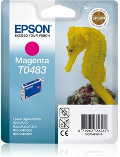 Epson Cartucho de tinta original EPSON, T0483, Caballito de mar 13 ml , Magenta, C13T04834010 Epson Cartucho de tinta original EPSON, T0483, Caballito de mar 13 ml , Magenta, C13T04834010