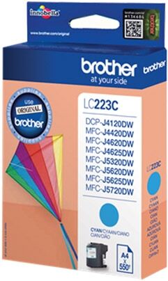 Brother Cartucho de tinta Original BROTHER LC223CBP Cian 550 páginas Brother Cartucho de tinta Original BROTHER LC223CBP Cian 550 páginas