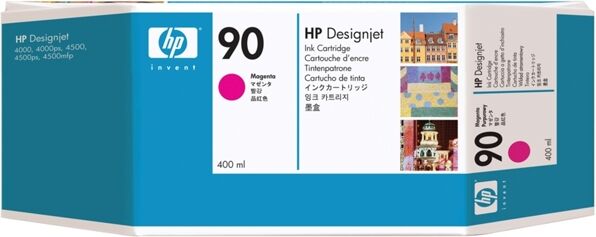 HP Cartucho de Tinta Original HP 90 de 400 ml C5063A Magenta HP Cartucho de Tinta Original HP 90 de 400 ml C5063A Magenta