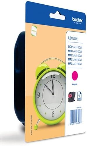 Brother Cartucho de tinta Original BROTHER LC125XL MBP Magenta 1.200 páginas Brother Cartucho de tinta Original BROTHER LC125XL MBP Magenta 1.200 páginas