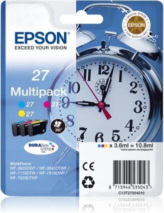 Epson Pack ahorro cartuchos de tinta original EPSON 27, Despertador, C13T27054022, T2705 Epson Pack ahorro cartuchos de tinta original EPSON 27, Despertador, C13T27054022, T2705