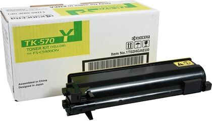 Kyocera Cartucho de tóner Original KYOCERA TK 570Y Amarillo para ECOSYS P7035cdn, P7035cdn/KL3, FS-C5400DN Kyocera Cartucho de tóner Original KYOCERA TK 570Y Amarillo para ECOSYS P7035cdn, P7035cdn/KL3, FS-C5400DN