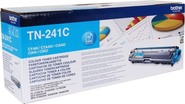 Brother Cartucho de tóner original BROTHER TN241C Cian Brother Cartucho de tóner original BROTHER TN241C Cian