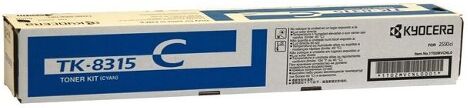 Kyocera Cartucho de tóner Original KYOCERA TK 8315C Cian para TASKalfa 2550ci Kyocera Cartucho de tóner Original KYOCERA TK 8315C Cian para TASKalfa 2550ci