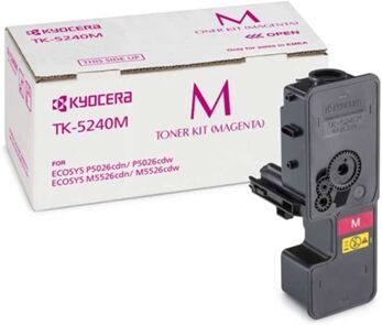 Kyocera Cartucho de tóner Original KYOCERA TK-5240M Magenta para ECOSYS M5526cdn, M5526cdw, P5026cdn, P5026cdw Kyocera Cartucho de tóner Original KYOCERA TK-5240M Magenta para ECOSYS M5526cdn, M5526cdw, P5026cdn, P5026cdw