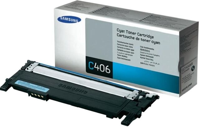 Samsung Tóner Original SAMSUNG CLT-C406S Cian compatible con CLP-360/CLP-365/CLX-3300/CLX-3305/C410/C460 Samsung Tóner Original SAMSUNG CLT-C406S Cian compatible con CLP-360/CLP-365/CLX-3300/CLX-3305/C410/C460