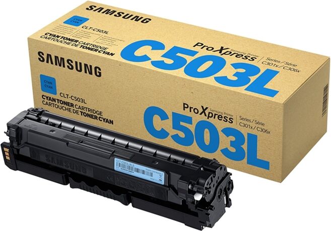 Samsung Tóner Original SAMSUNG CLT-C503L Cian 5000 páginas compatible con SL-C3010ND   C3060FR Samsung Tóner Original SAMSUNG CLT-C503L Cian 5000 páginas compatible con SL-C3010ND   C3060FR